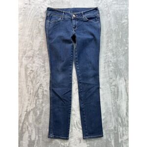 H&M Jeans Womens Sz 30 Blue Skinny Stretch Beach Walking Denim Low Rise Whisker
